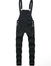 Load image into Gallery viewer, JAGO Men  Distressed Denim Overalls